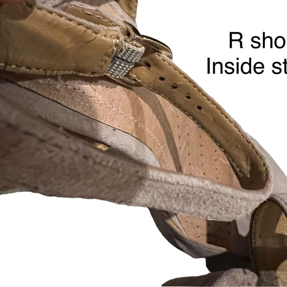 Clarks Palmdale Dasha Nude Suede Wedges 9.5 - Picture 9 of 10